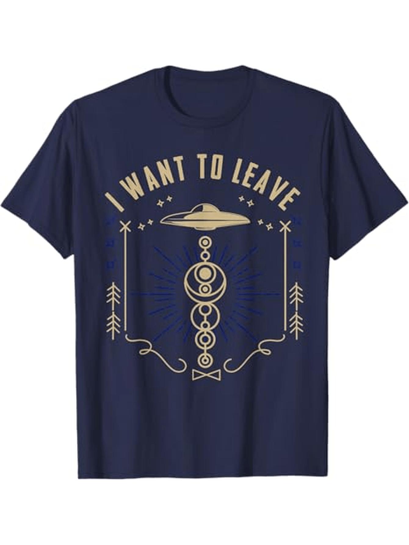 I Want To Leave Funny Alien UFO Spaceship Graphic TShirt 100 Cotton ONeck Short Sleeve Summer Casual Mens Tshirt Streetwear 4XL
I Want To Leave Funny Alien UFO Spaceship Graphic TShirt 100 Cotton ONeck Short Sleeve Summer Casual Mens Tshirt Streetwear 4XL