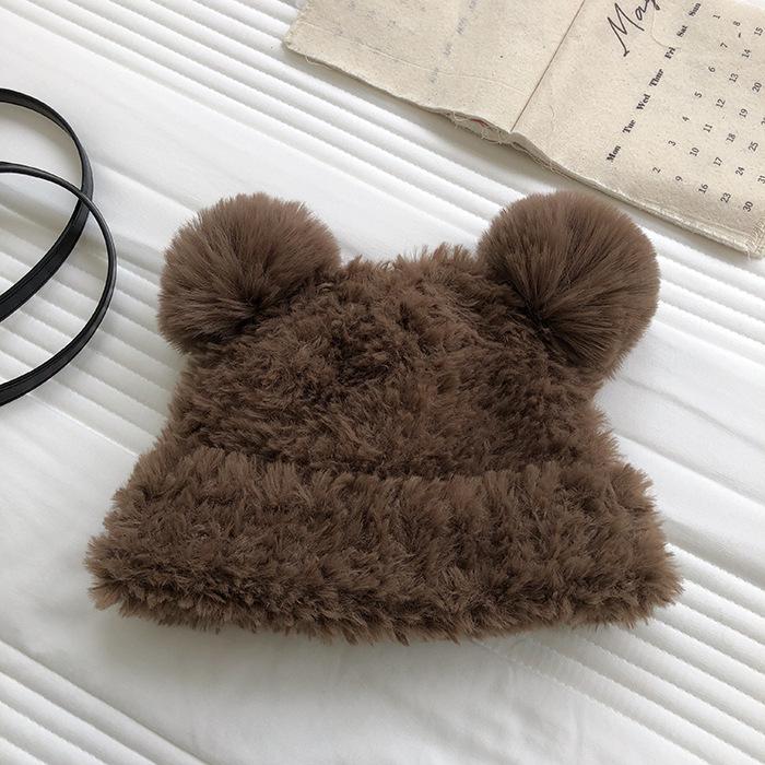 Cute Little Bear Plush Ear Protection Knitted Hat for Women In Autumn and Winter Versatile Warm Double Wool Ball Wool Hat Trendy M(56-58cm)
Cute Little Bear Plush Ear Protection Knitted Hat for Women In Autumn and Winter Versatile Warm Double Wool Ball Wool Hat Trendy M(56-58cm)