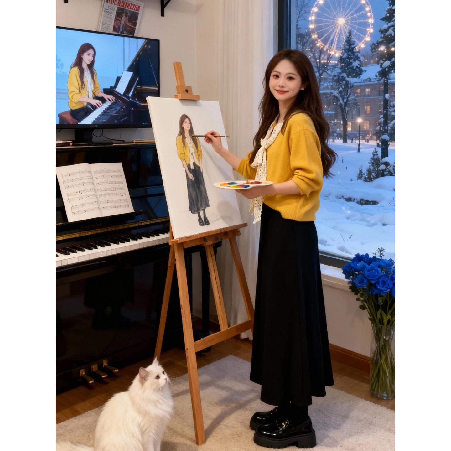 Chic Women s Autumn/Winter Set: Bow-Knot Knit Cardigan & Slimming Half-Skirt Two-Piece S (80-95 lbs)
Chic Women s Autumn/Winter Set: Bow-Knot Knit Cardigan & Slimming Half-Skirt Two-Piece S (80-95 lbs)