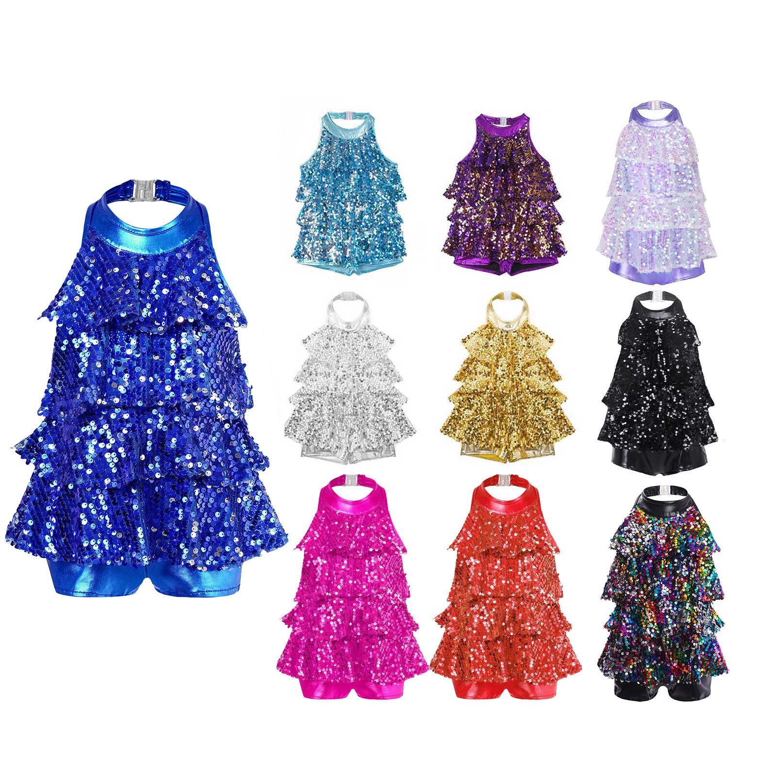 Kids Sparkly Unitard Dress Halter Neck Ballet Dancewear for Stage Shows Competitions 15-16 Years
Kids Sparkly Unitard Dress Halter Neck Ballet Dancewear for Stage Shows Competitions 15-16 Years