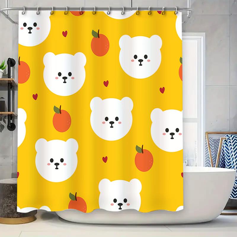 Bright Bears Fruit Shower Curtain Bear Print Bath Decoration For Kids Yellow Waterproof Fabric With Hooks Set – Room Decor For H W60H190(CM)-1 Pcs
Bright Bears Fruit Shower Curtain Bear Print Bath Decoration For Kids Yellow Waterproof Fabric With Hooks Set – Room Decor For H W60H190(CM)-1 Pcs