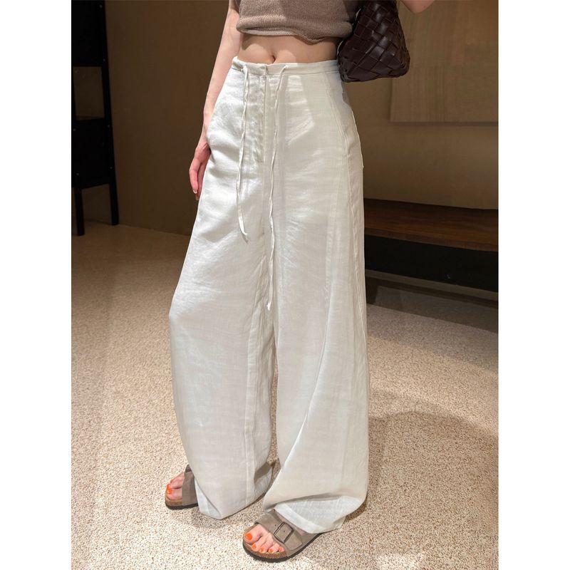 Navy Blue Linen Pants for Women, New Spring Style, Ice Silk Sun Protection Pants, Plus-Size Cotton-Linen Wide-Leg Pants, Cool Straight-Leg Pants White S
Navy Blue Linen Pants for Women, New Spring Style, Ice Silk Sun Protection Pants, Plus-Size Cotton-Linen Wide-Leg Pants, Cool Straight-Leg Pants White S