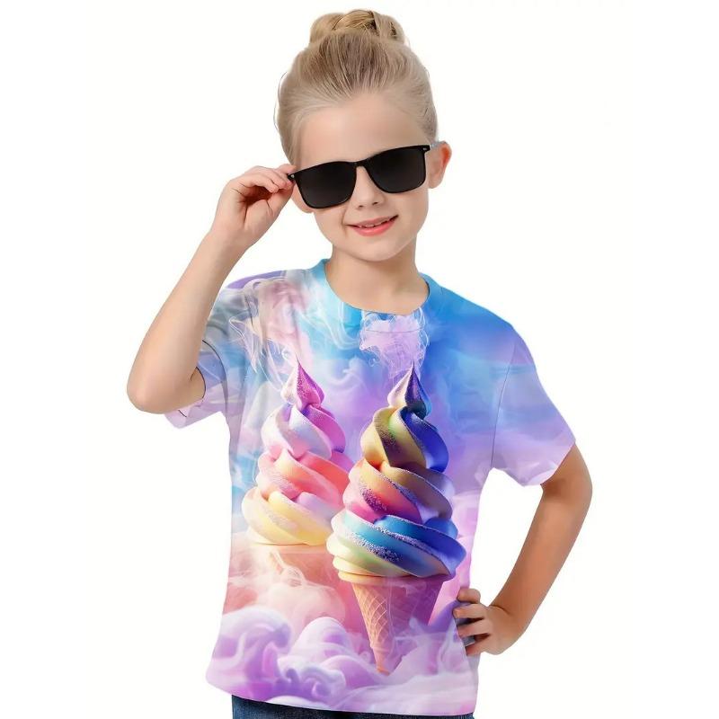 Kids T Shirt Spring Autumn Girls Printed Top Short Sleeve Round Neck Bottom Top T-shirt Personalized Trendy Clothing Shirt 170
Kids T Shirt Spring Autumn Girls Printed Top Short Sleeve Round Neck Bottom Top T-shirt Personalized Trendy Clothing Shirt 170