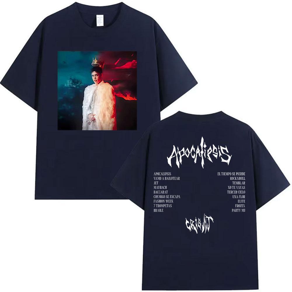 Rapper Cris MJ Apocalipsis Album Graphic T Shirts Men s Hip Hop Gothic Fashion Retro Cotton Short Sleeve T-shirt Streetwear 3XL
Rapper Cris MJ Apocalipsis Album Graphic T Shirts Men s Hip Hop Gothic Fashion Retro Cotton Short Sleeve T-shirt Streetwear 3XL