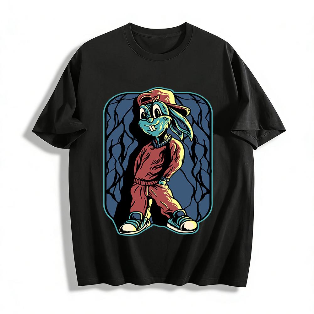 Street Style Cool Anthropomorphic Rabbit Print Casual Top Pure cotton T-shirt XXS
Street Style Cool Anthropomorphic Rabbit Print Casual Top Pure cotton T-shirt XXS