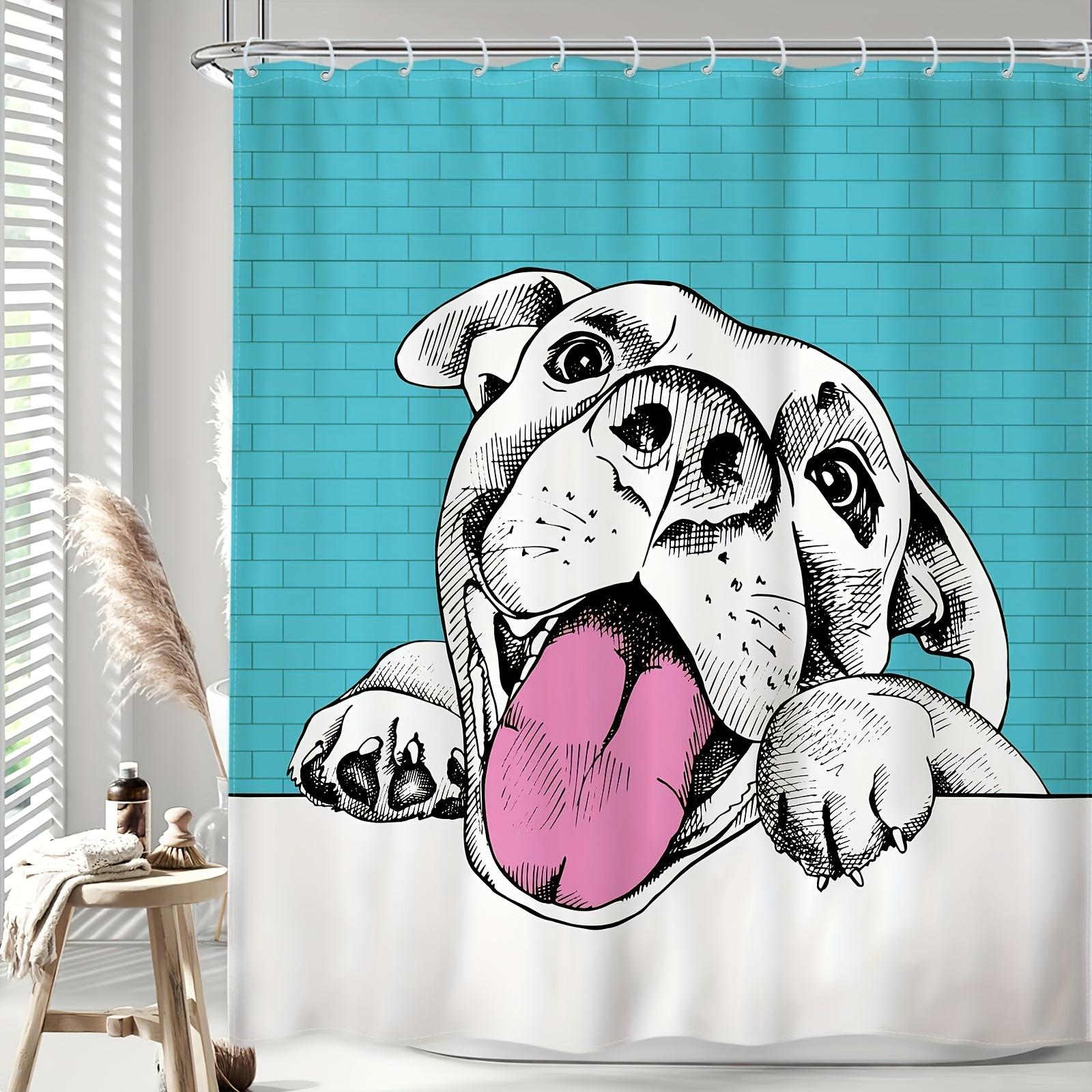 Cute Bulldog Puppy Shower Curtain - Funny Cartoon Animal, Waterproof Polyester Fabric, Adorable Bathroom Decor W60H190(CM)-1 Pcs
Cute Bulldog Puppy Shower Curtain - Funny Cartoon Animal, Waterproof Polyester Fabric, Adorable Bathroom Decor W60H190(CM)-1 Pcs