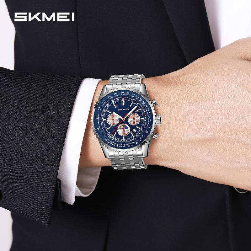 Fashion Business Steel Belt Men s Quartz Watch Multifunctional Star Six-pin Chronograph Waterproof Men s Watch чорний
Fashion Business Steel Belt Men s Quartz Watch Multifunctional Star Six-pin Chronograph Waterproof Men s Watch чорний
