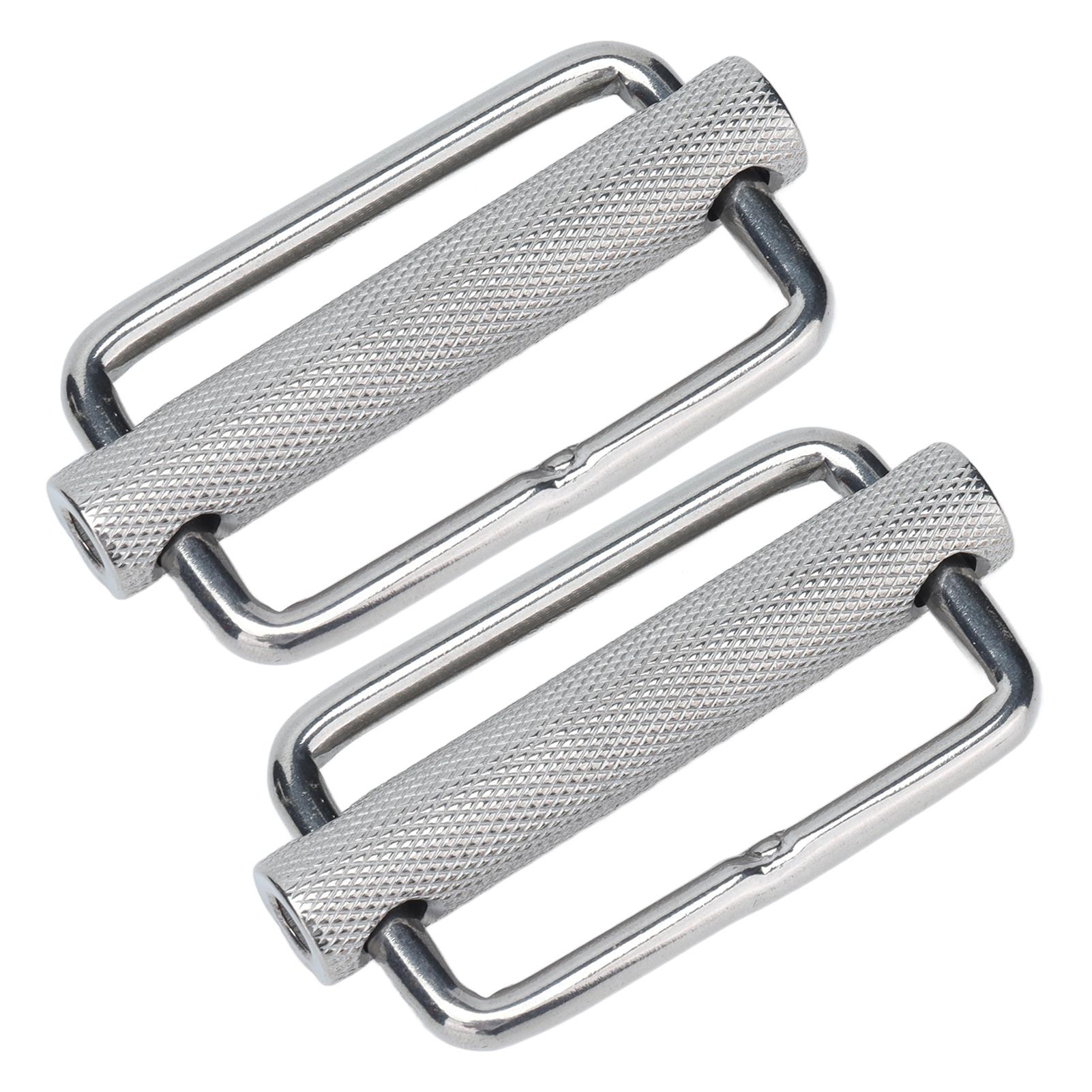 2Pcs Slide Buckle 316 Stainless Steel Rectangle Adjustable Knurled Roller Belt Buckles50mm
2Pcs Slide Buckle 316 Stainless Steel Rectangle Adjustable Knurled Roller Belt Buckles50mm