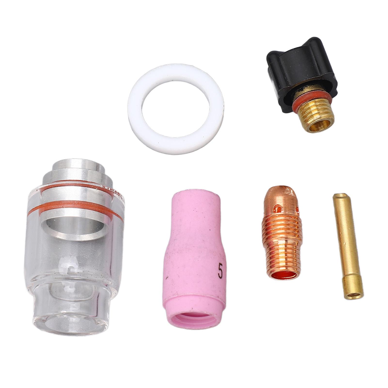 6Pcs Tig Torch Nozzle Gas Lens 2.4mm Anti Crack Sturdy Reliable Tig Torch Glass Cup Kit for WP 9 20 TIG Torch
6Pcs Tig Torch Nozzle Gas Lens 2.4mm Anti Crack Sturdy Reliable Tig Torch Glass Cup Kit for WP 9 20 TIG Torch