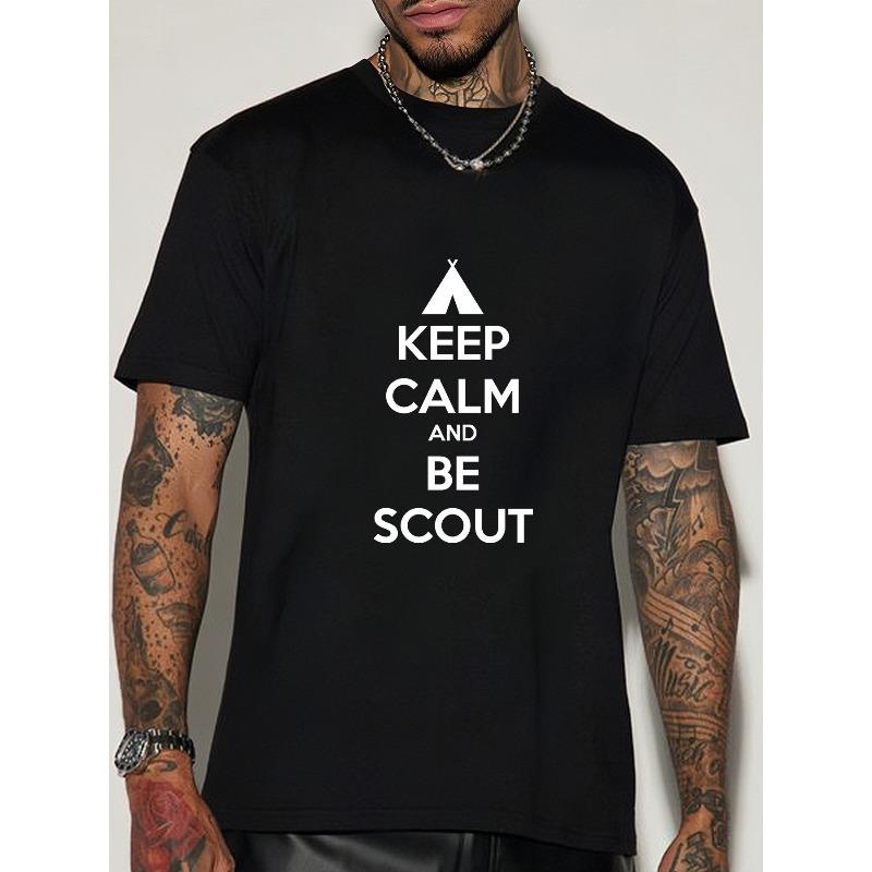European size Men S Casual Crew Neck T-Shirt with Keep Calm and Be Scout Print, 100% Cotton Knit Fabric, Slight Stretch, Regular Fit 4XL чорний
European size Men S Casual Crew Neck T-Shirt with Keep Calm and Be Scout Print, 100% Cotton Knit Fabric, Slight Stretch, Regular Fit 4XL чорний