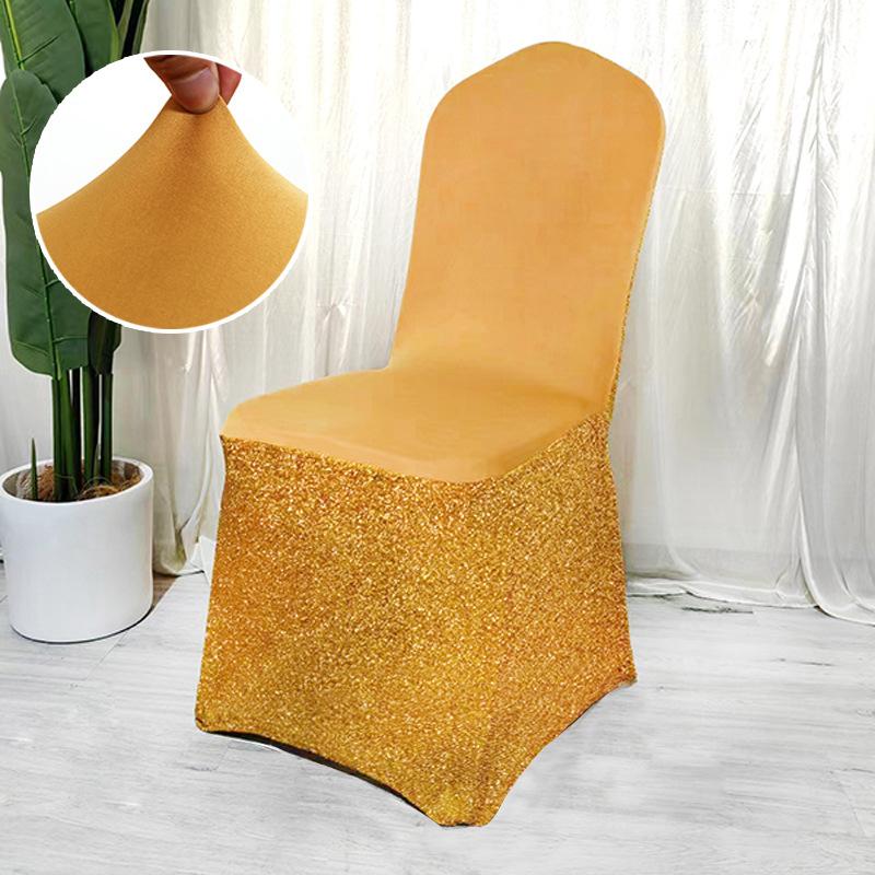 Hotel Wedding Banquet Hall Chair Cover Gold Silver Conference One-Piece Polyester Chair Cover Stretch Fit Dining Chair Non-Slip 930*450*480mm (conventional banquet chair)
Hotel Wedding Banquet Hall Chair Cover Gold Silver Conference One-Piece Polyester Chair Cover Stretch Fit Dining Chair Non-Slip 930*450*480mm (conventional banquet chair)