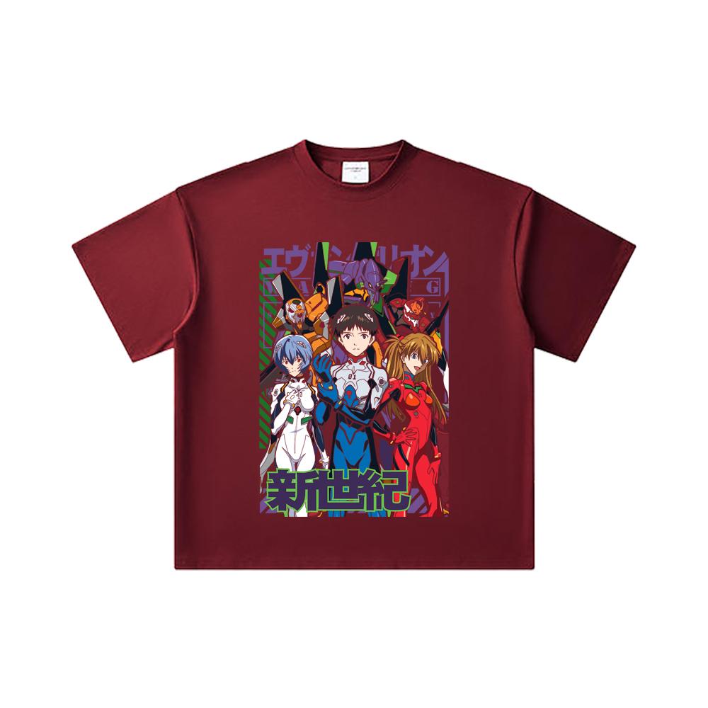 260 GSM Double Yarn 32 Count 100% Cotton Evangelion V11 Print Unisex Heavy Cotton T Shirt 2XL вина червоного кольору
260 GSM Double Yarn 32 Count 100% Cotton Evangelion V11 Print Unisex Heavy Cotton T Shirt 2XL вина червоного кольору