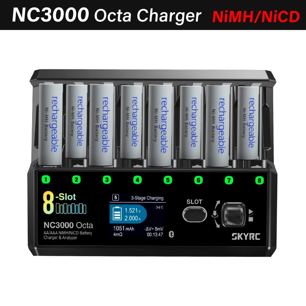 SKYRC NC3000 Octa NiMH NiCD Charger 8-Slot 7 Smart Modes 100-5000mAh 48W Charge Power 30W Discharge Power AA/AAA Battery Charger
SKYRC NC3000 Octa NiMH NiCD Charger 8-Slot 7 Smart Modes 100-5000mAh 48W Charge Power 30W Discharge Power AA/AAA Battery Charger