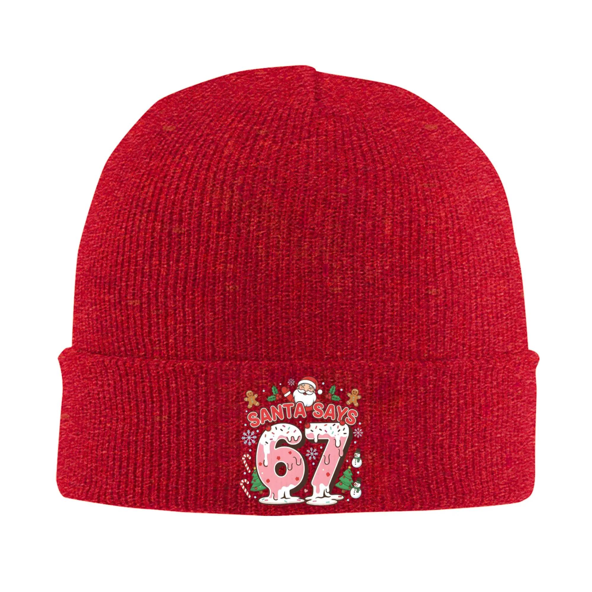 Santa Says Six Seven 67 Christmas Knit Hat Beanie Autumn Winter Hat Warm Unisex Hiphop Caps for Unisex Women Gift One Size
Santa Says Six Seven 67 Christmas Knit Hat Beanie Autumn Winter Hat Warm Unisex Hiphop Caps for Unisex Women Gift One Size