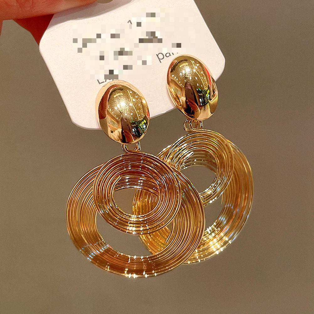 Two-layers Circles Women s Hanging Earrings Gold Color Copper Color Metal Spiral Pendants Dangle Earrings For Female European золотистий
Two-layers Circles Women s Hanging Earrings Gold Color Copper Color Metal Spiral Pendants Dangle Earrings For Female European золотистий