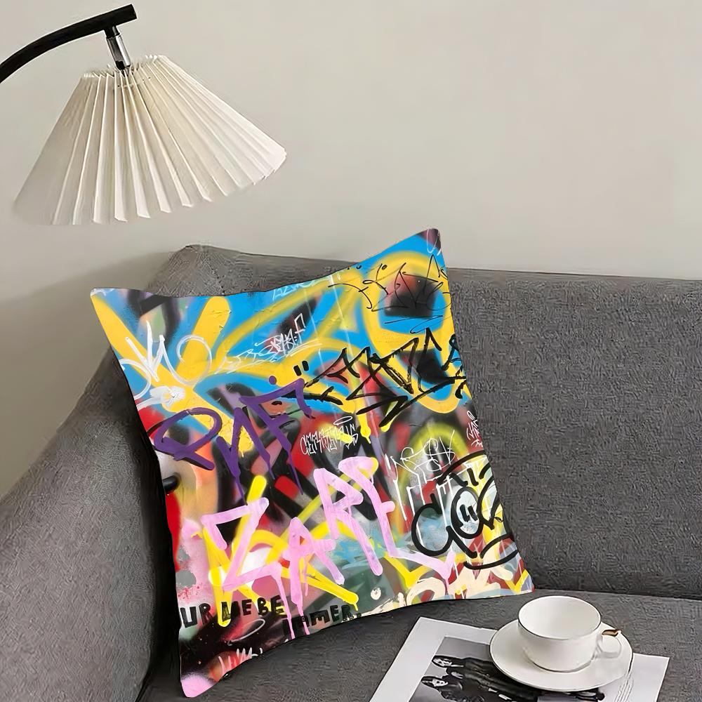 Colorful Graffiti Fashion Cushion Cover Pillowcase Ultra Soft Skin Friendly Fabric Cloud Like Comfort Concealed Zipper 30x30cm
Colorful Graffiti Fashion Cushion Cover Pillowcase Ultra Soft Skin Friendly Fabric Cloud Like Comfort Concealed Zipper 30x30cm