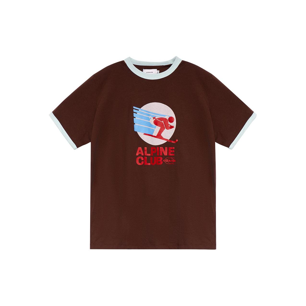 Coach Ski Pattern Printed Round Neck Short Sleeve T-Shirt Men Tops Brown C7798-DBR L
Coach Ski Pattern Printed Round Neck Short Sleeve T-Shirt Men Tops Brown C7798-DBR L