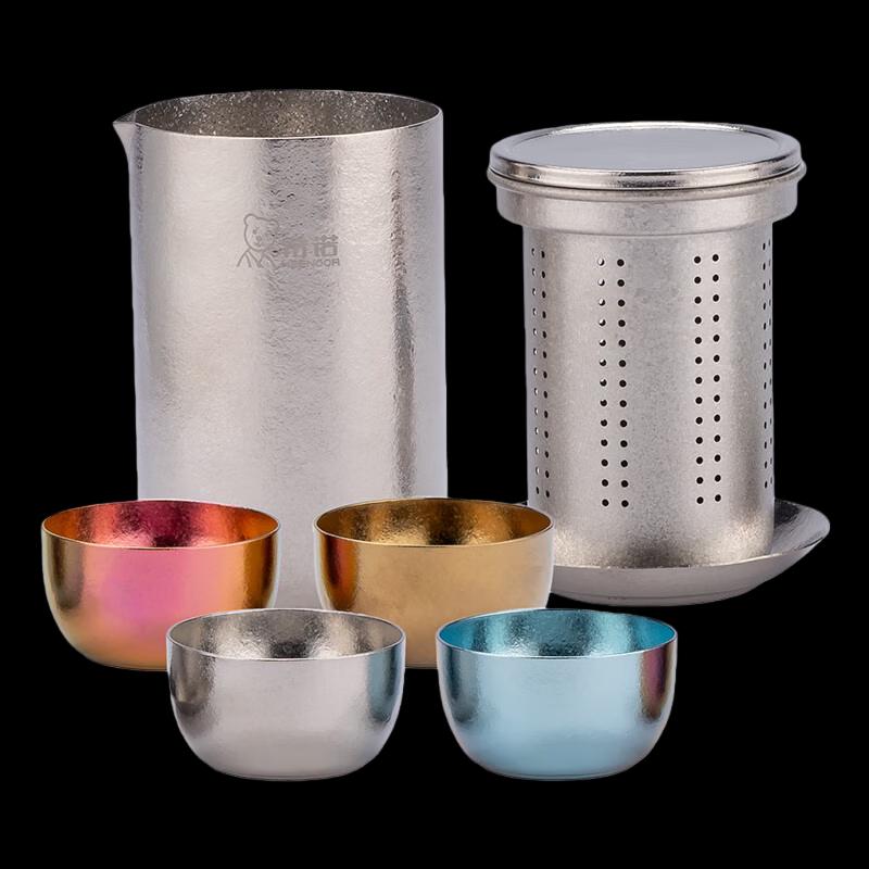 Heenoor Pure Titanium Travel Tea Set - 1 Pot 4 Cups - Cloud Mist Gift Box
Heenoor Pure Titanium Travel Tea Set - 1 Pot 4 Cups - Cloud Mist Gift Box