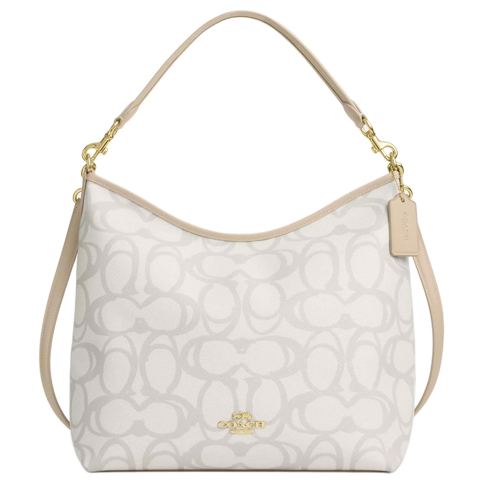 Coach White Signature Canvas Convertible Hobo Shoulder Bag for Daily Use Basic Set (Bag+Dust Bag)
Coach White Signature Canvas Convertible Hobo Shoulder Bag for Daily Use Basic Set (Bag+Dust Bag)