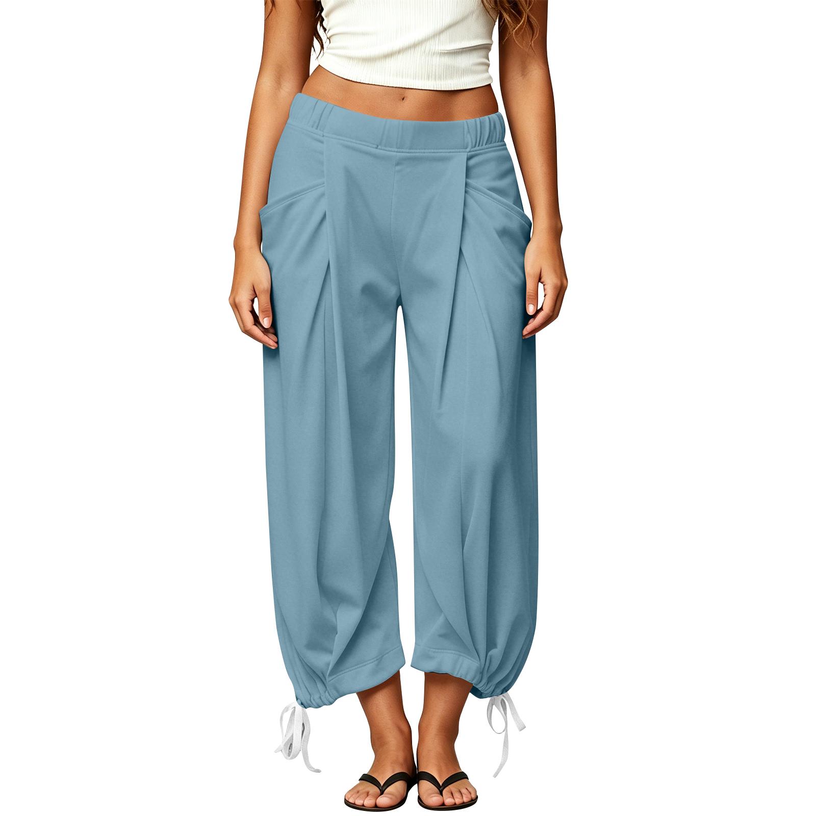High Waist Loose Fit Casual Pants for Women with Pockets Drawstring Hem Elastic Waistband Lightweight Trousers for Daily Wear Sports and Travel XXL синій
High Waist Loose Fit Casual Pants for Women with Pockets Drawstring Hem Elastic Waistband Lightweight Trousers for Daily Wear Sports and Travel XXL синій