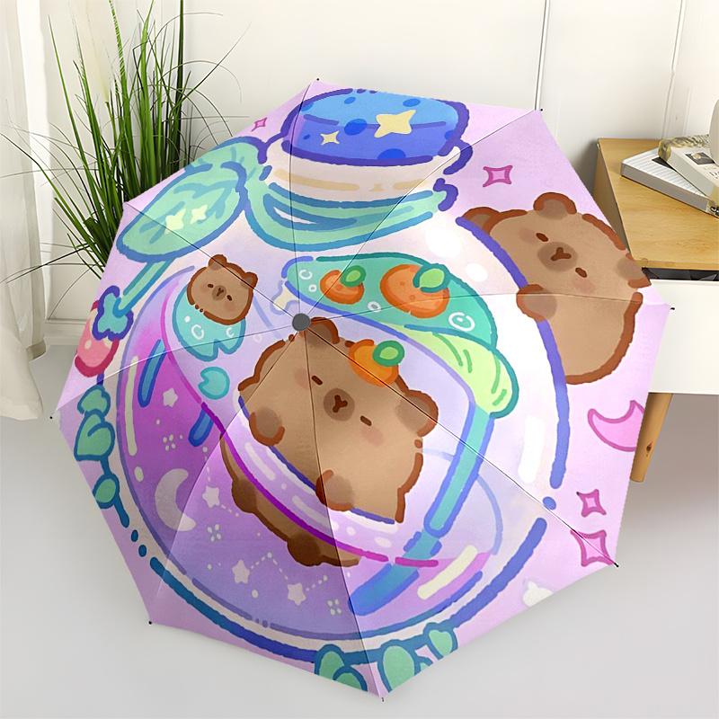 Capybara Themed Travel Umbrella-8 Ribs Automatic Opening and Closing, Portable Folding Design, Compact and Stylish Umbrella Suitable for Out
Capybara Themed Travel Umbrella-8 Ribs Automatic Opening and Closing, Portable Folding Design, Compact and Stylish Umbrella Suitable for Out