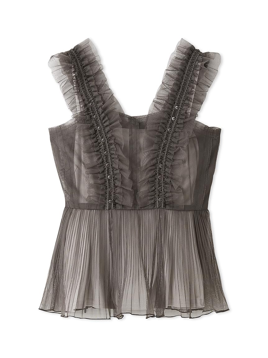 Snidel Sustaina Tulle Cami Blouse SWFB251174 CGRY Women s
Snidel Sustaina Tulle Cami Blouse SWFB251174 CGRY Women s