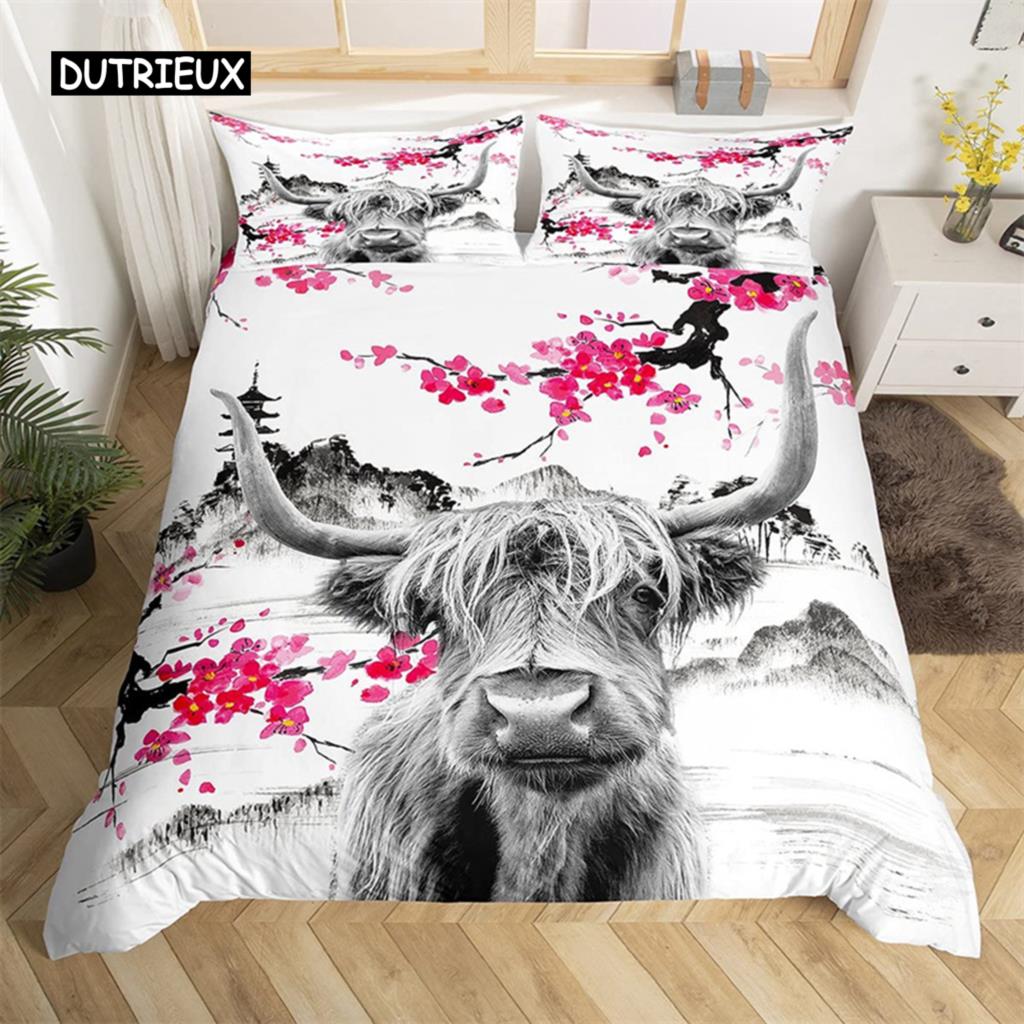 Комплект постельного белья с шотландской коровой Полиэстер Бык Крупный рогатый скот Цветы Пододеяльник Западное Дикое животное Пододеяльник Фермерский дом Покрывало с коровой EU single(135x200cm)
Комплект постельного белья с шотландской коровой Полиэстер Бык Крупный рогатый скот Цветы Пододеяльник Западное Дикое животное Пододеяльник Фермерский дом Покрывало с коровой EU single(135x200cm)