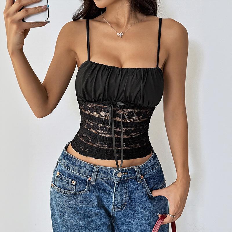 Women Sexy Square Neck Spaghetti Strap Lace Ruffle Hem Crop Tank Top Y2K Slim Fit Sleeveless Backless Bow Knot Crop Cami XL
Women Sexy Square Neck Spaghetti Strap Lace Ruffle Hem Crop Tank Top Y2K Slim Fit Sleeveless Backless Bow Knot Crop Cami XL