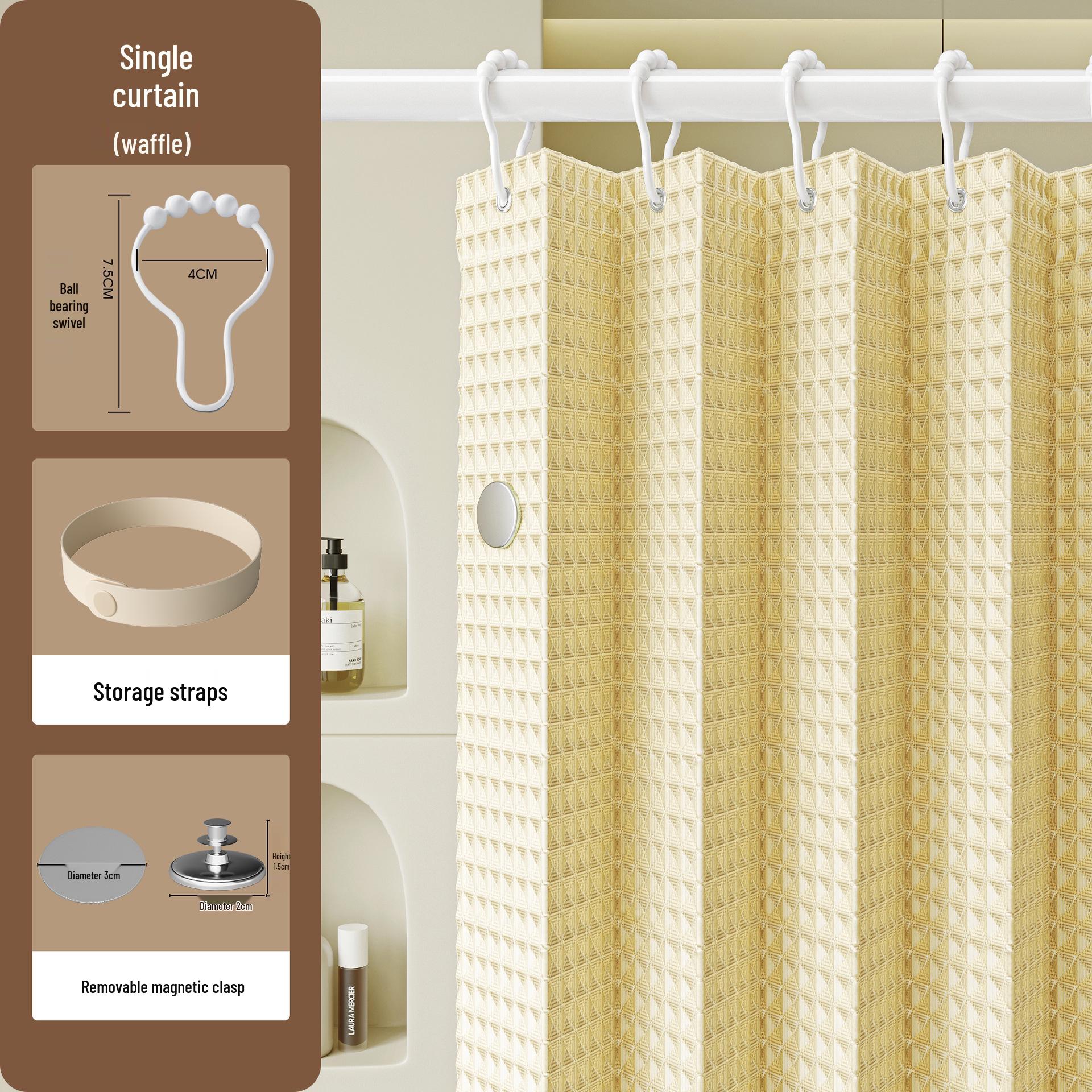 Компактна високоякісна магнітна складана шторка для душу - Без свердління, водонепроникна, стійка до цвілі, невидима перегородка для маленької ванної кімнати 80x180cm (Range: 35-55cm)
Компактна високоякісна магнітна складана шторка для душу - Без свердління, водонепроникна, стійка до цвілі, невидима перегородка для маленької ванної кімнати 80x180cm (Range: 35-55cm)