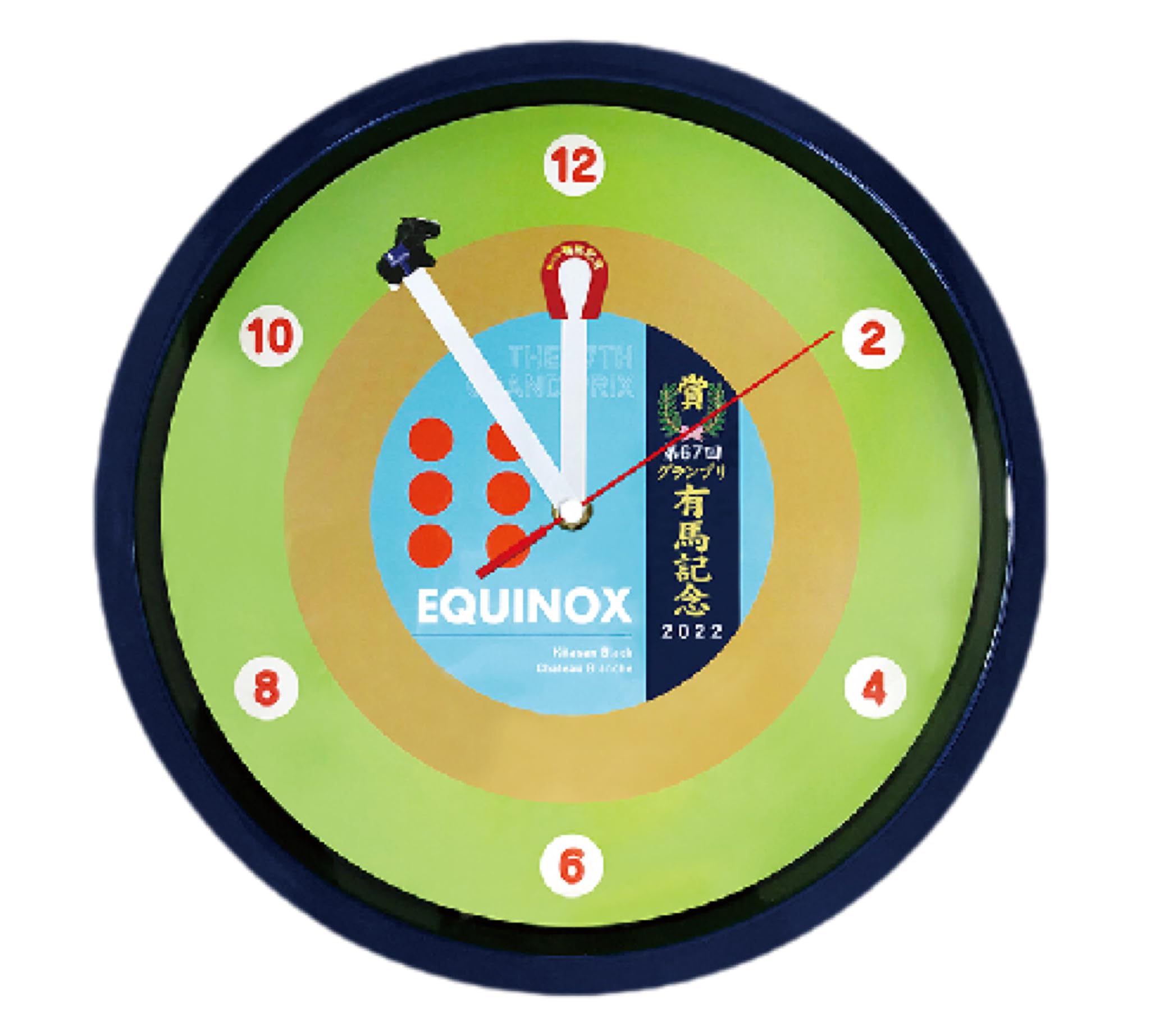 Thoroughbred Collection Racing Clock, Approx. 29cm, Equinox, Arima Kinen Prize
Thoroughbred Collection Racing Clock, Approx. 29cm, Equinox, Arima Kinen Prize