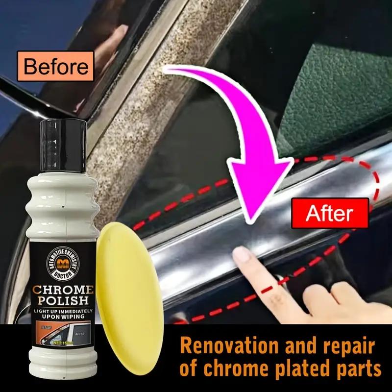 Renovation and repair of automotive chrome-plated parts, metal polishing and rust removal, suitable for windows, doors handles 150ml
Renovation and repair of automotive chrome-plated parts, metal polishing and rust removal, suitable for windows, doors handles 150ml