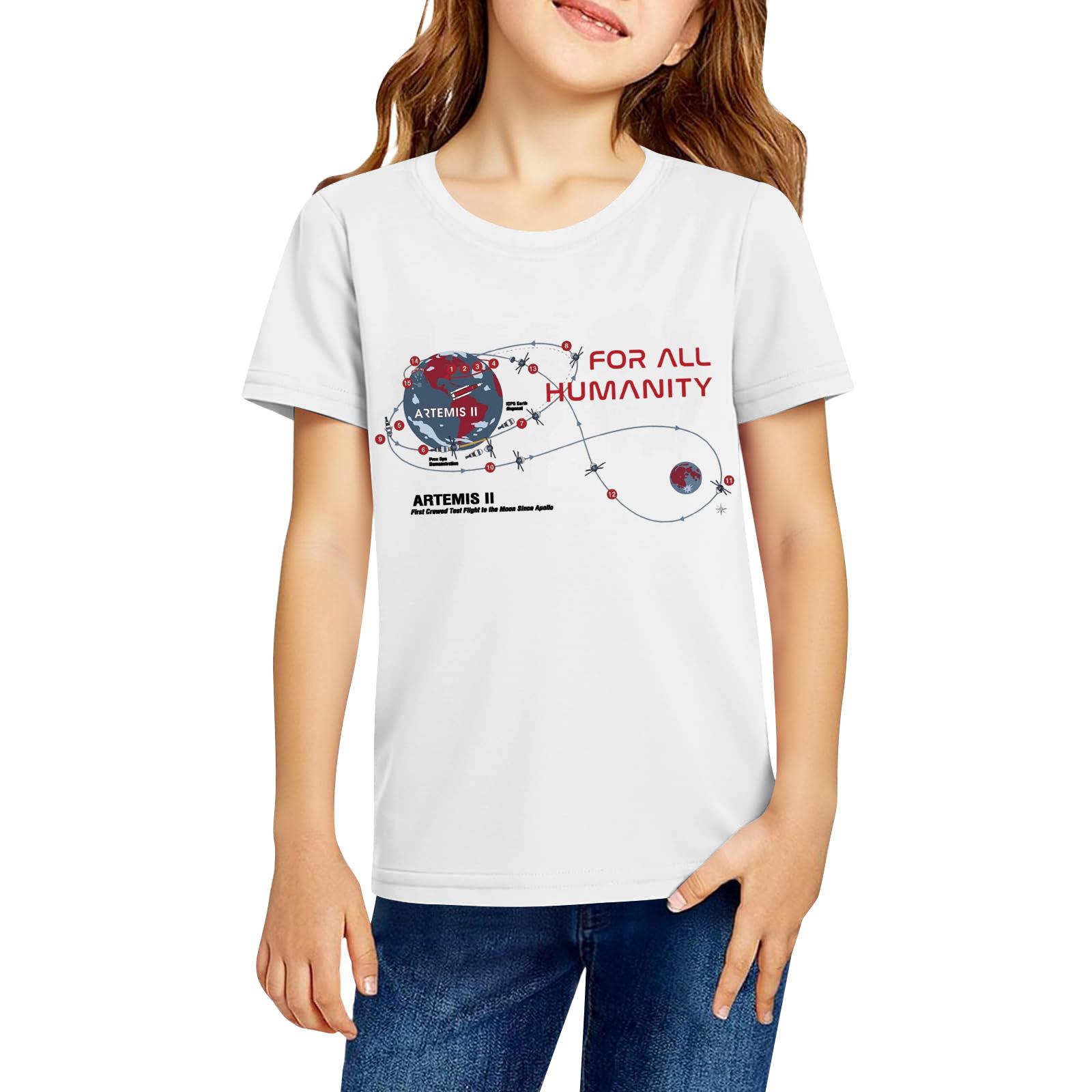 Children s Casual Short Sleeve T-Shirt Artemis II Space Mission Graphic Print Comfortable Fit Lightweight Fabric Suitable for Everyday Wear 140 білий
Children s Casual Short Sleeve T-Shirt Artemis II Space Mission Graphic Print Comfortable Fit Lightweight Fabric Suitable for Everyday Wear 140 білий