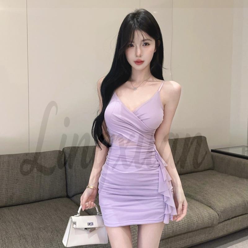 V-Neck Mesh Fringe Slim Fit Hip-Hugging Suspender Dress for Women Small фиолетовый
V-Neck Mesh Fringe Slim Fit Hip-Hugging Suspender Dress for Women Small фиолетовый
