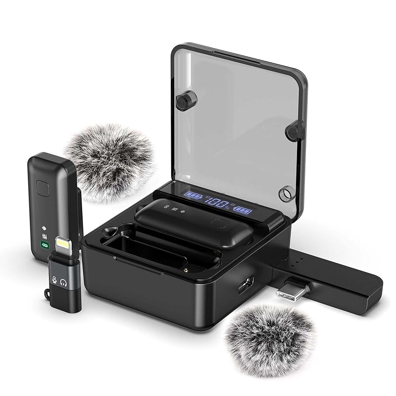 Vancely pin microphone wireless small size for two people wireless microphone 360° sound collection/recording noise canceling Volume adjustment
Vancely pin microphone wireless small size for two people wireless microphone 360° sound collection/recording noise canceling Volume adjustment