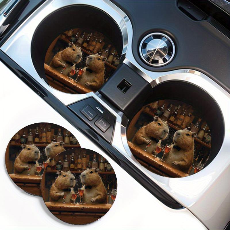 2pcs Capybara Design Car Coasters, Absorbent Fabric Cup Holders With Non-Slip Rubber Base, Universal Fit Vehicle Drink Coasters коричневий
2pcs Capybara Design Car Coasters, Absorbent Fabric Cup Holders With Non-Slip Rubber Base, Universal Fit Vehicle Drink Coasters коричневий