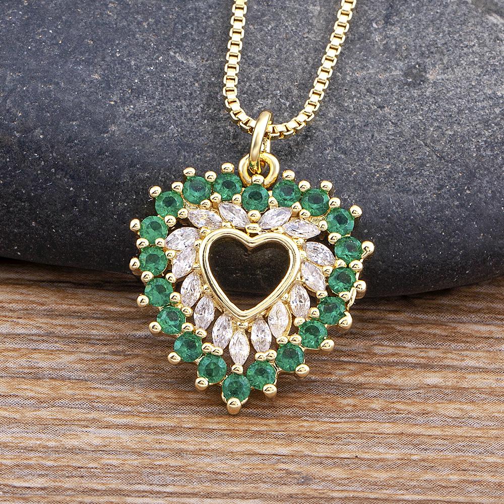 Nidin New Arrival Romantic Heart Shape Sparkling Zircon Pendant Necklace 3 Colors For Women Female Fine Jewelry Gifts Wholesale зелений
Nidin New Arrival Romantic Heart Shape Sparkling Zircon Pendant Necklace 3 Colors For Women Female Fine Jewelry Gifts Wholesale зелений