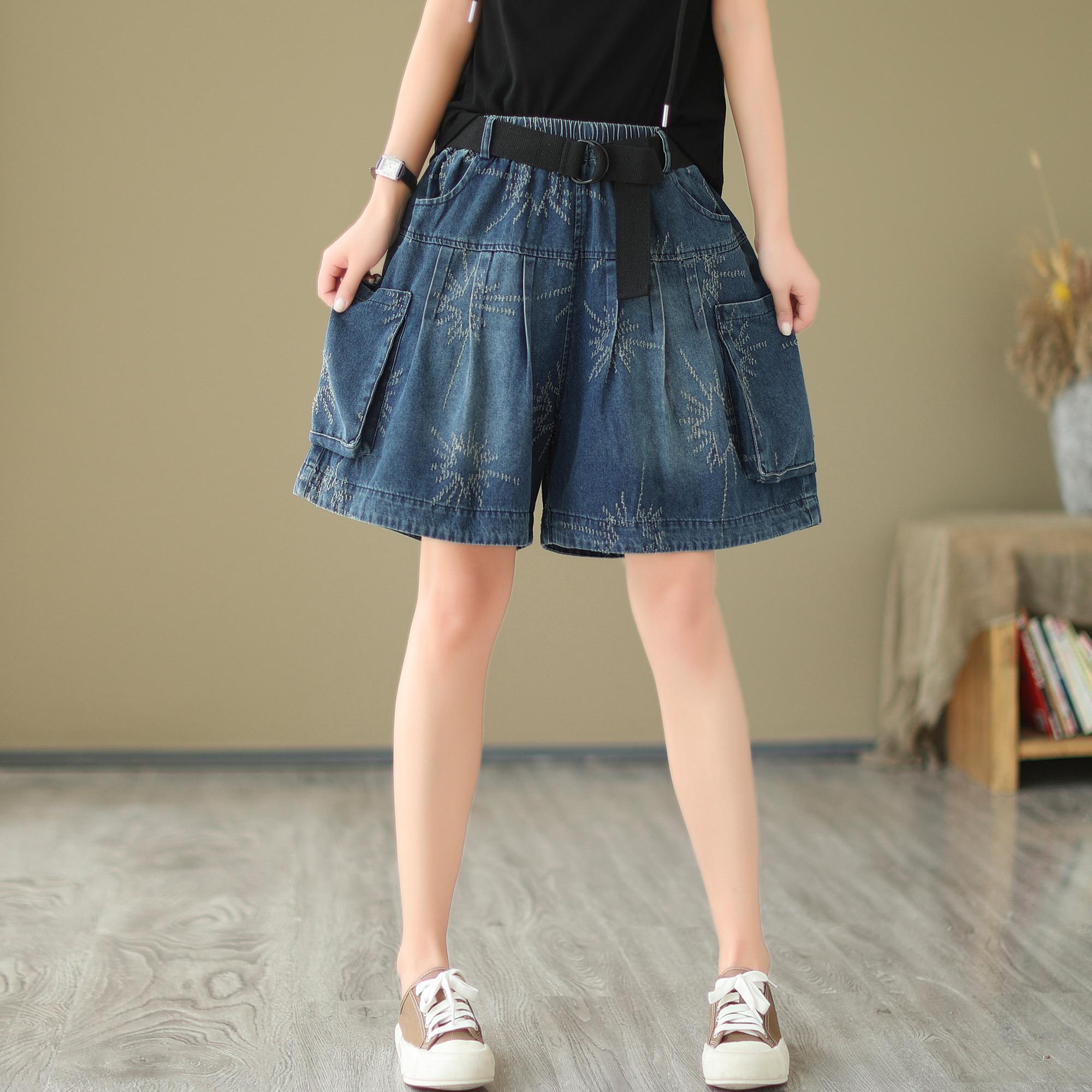 Without Belt Women s Summer Fashion Loose Pockets Denim Shorts Female Print Wide-leg Jeans Shorts Ladies High Waist Short Pants 2XL
Without Belt Women s Summer Fashion Loose Pockets Denim Shorts Female Print Wide-leg Jeans Shorts Ladies High Waist Short Pants 2XL