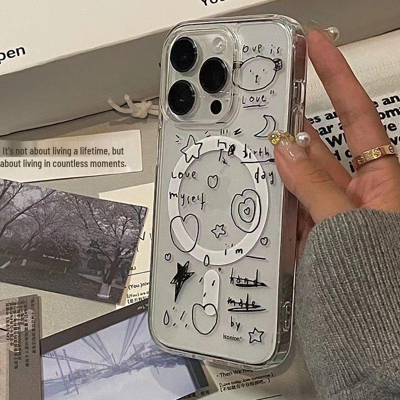 Graffiti Style Magnetic Phone Case for Apple 17 Pro Max/16/14/11 - Transparent with Touch Buttons iPhone 11 Pro
Graffiti Style Magnetic Phone Case for Apple 17 Pro Max/16/14/11 - Transparent with Touch Buttons iPhone 11 Pro