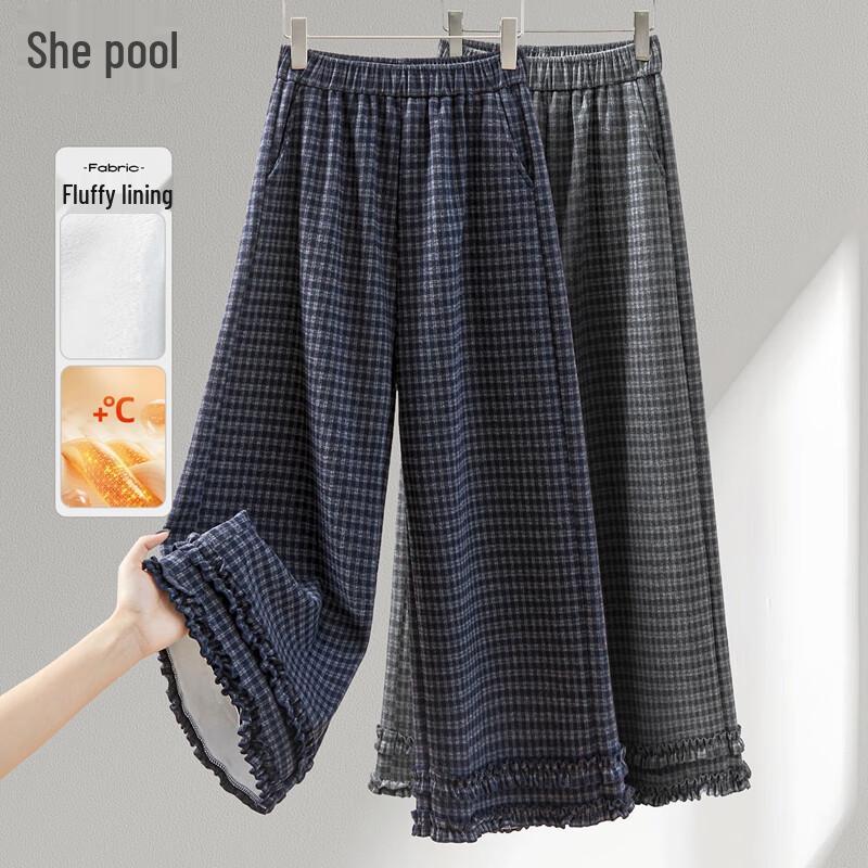 Women s Ruffle-Edge Plaid Wide-Leg Fleece-Lined Casual Pants M
Women s Ruffle-Edge Plaid Wide-Leg Fleece-Lined Casual Pants M