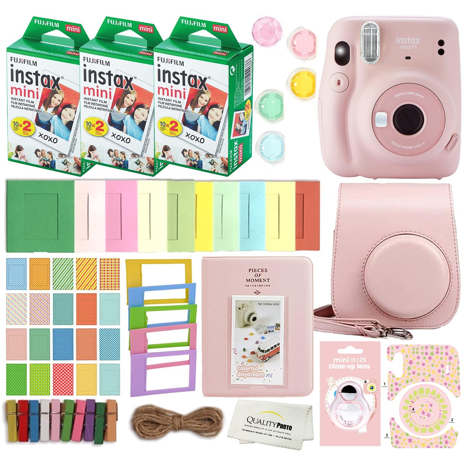 Fujifilm Instax Mini 11 Instant Camera with Case Fujifilm 60 Pieces Decoration Sticker Frame Photo Album Other Accessories Kit (Brush Pink)
Fujifilm Instax Mini 11 Instant Camera with Case Fujifilm 60 Pieces Decoration Sticker Frame Photo Album Other Accessories Kit (Brush Pink)