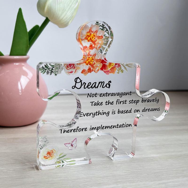 Souvenir for Classmates and Friends Desktop Decorative Jigsaw Puzzle Acrylic Irregular Ornaments SJ017/10*10*1
Souvenir for Classmates and Friends Desktop Decorative Jigsaw Puzzle Acrylic Irregular Ornaments SJ017/10*10*1