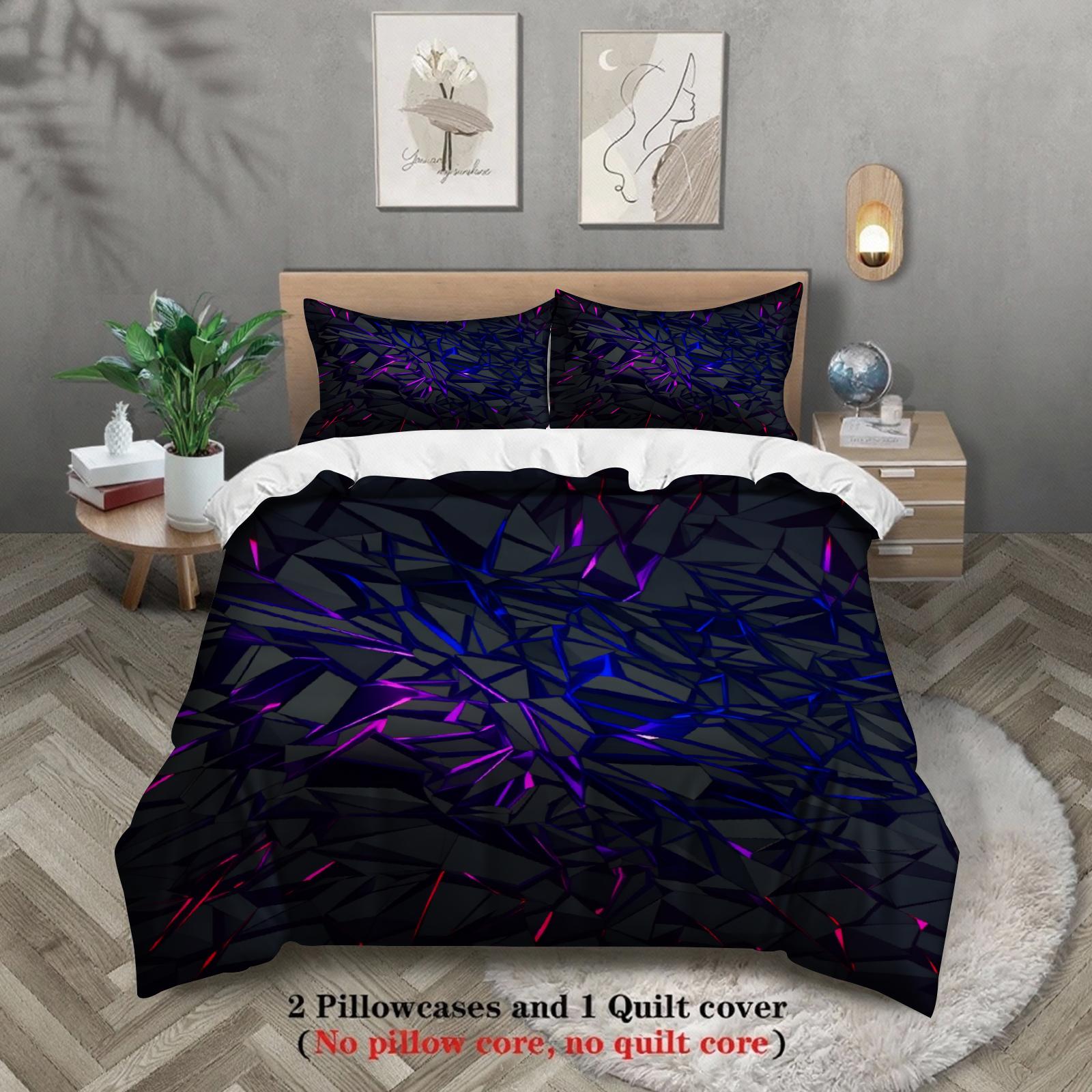 3pcs Geometric Abstract Pattern Bedding Sets 3D Printed Purple Black Duvet Cover Sets With Pillowcases No Filling Cool Style EU Double(200x200cm)
3pcs Geometric Abstract Pattern Bedding Sets 3D Printed Purple Black Duvet Cover Sets With Pillowcases No Filling Cool Style EU Double(200x200cm)