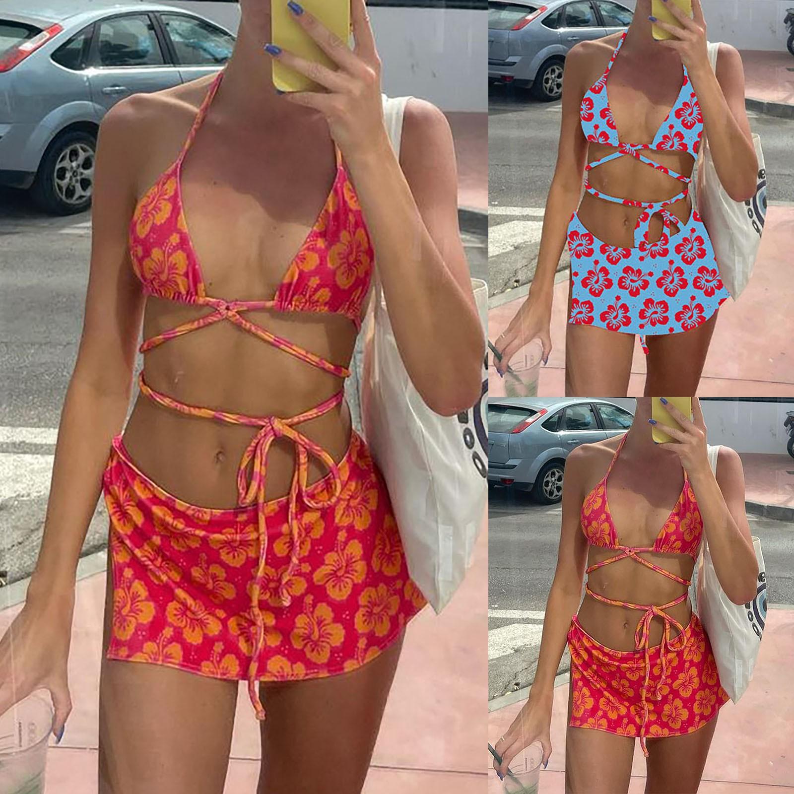 Женская мода сплит-принт из трех частей сексуальный купальник бикини
Женская мода сплит-принт из трех частей сексуальный купальник бикини