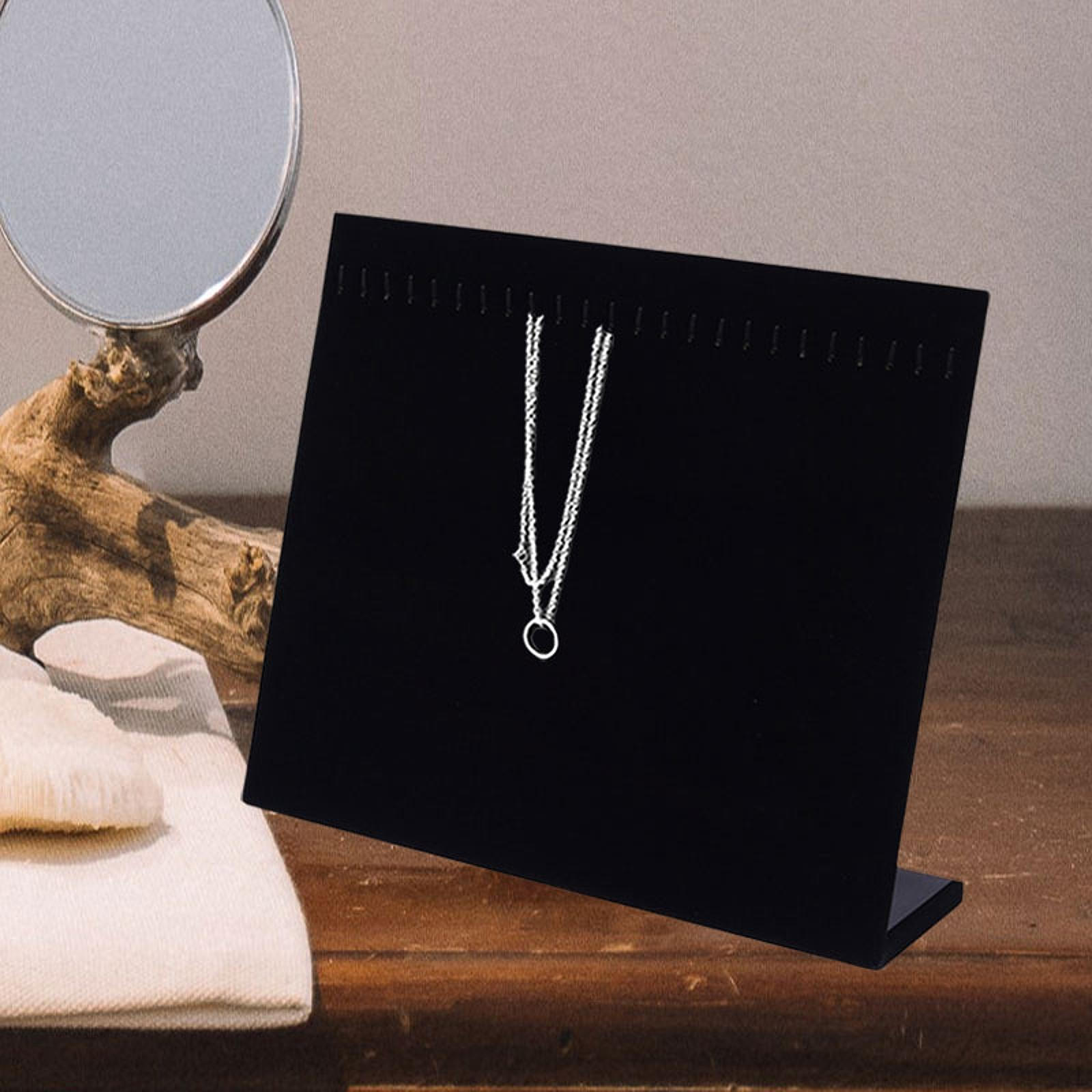 Демонстрационная доска для ожерелий с 24 крючками, подставка для браслетов, стойка для хранения на столешнице чёрный
Демонстрационная доска для ожерелий с 24 крючками, подставка для браслетов, стойка для хранения на столешнице чёрный