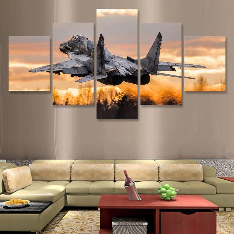Unframed 5 Panel Jet Fighter Mikoyan MiG-29 Modular Modern Canvas Posters Wall Art Picture Paintings for Living Room Home Decor 20x35 20x45 20x55cm
Unframed 5 Panel Jet Fighter Mikoyan MiG-29 Modular Modern Canvas Posters Wall Art Picture Paintings for Living Room Home Decor 20x35 20x45 20x55cm