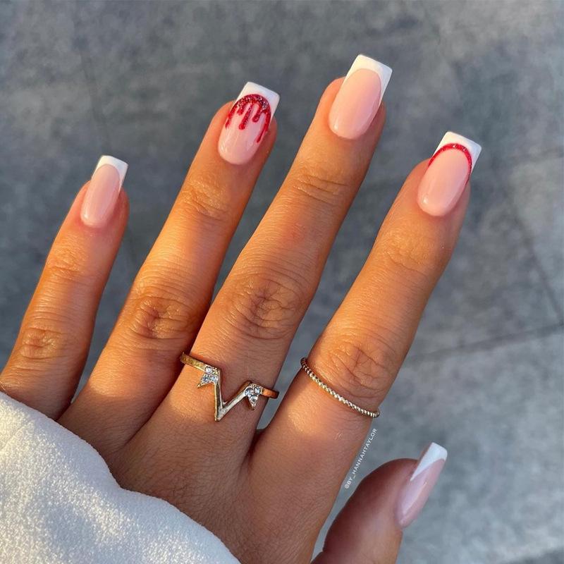 SHEIN Medium-Long Nude Press-On Nails with White Edge - 24 Piece Set Gold Plated Topcoat Glue Version
SHEIN Medium-Long Nude Press-On Nails with White Edge - 24 Piece Set Gold Plated Topcoat Glue Version