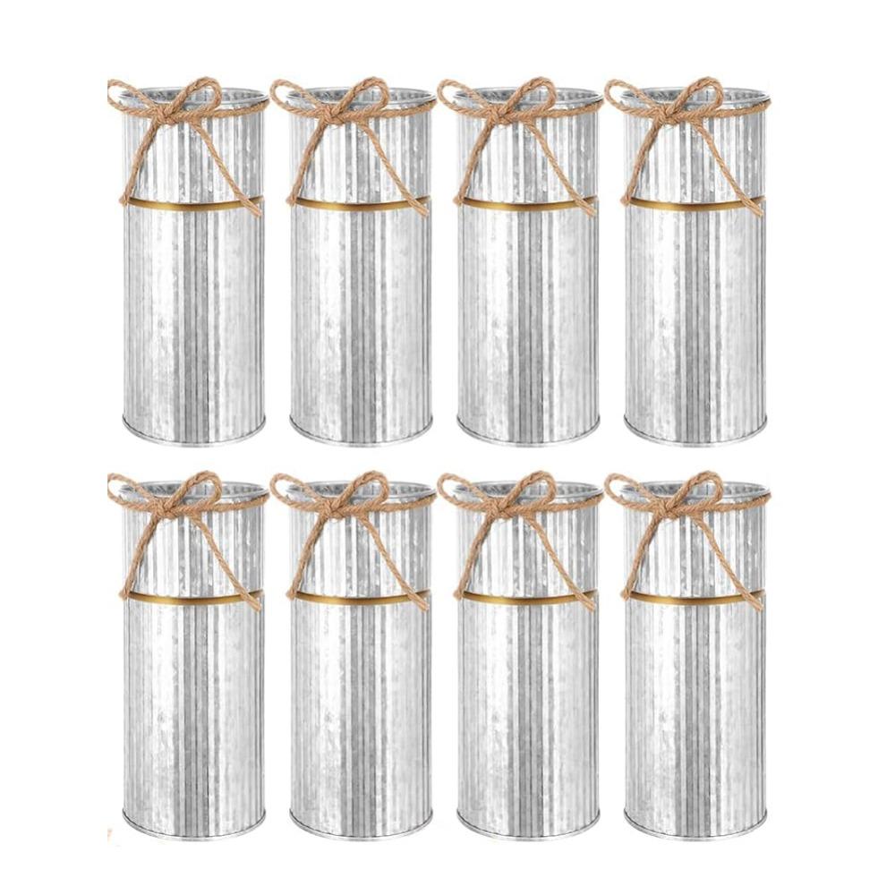 8pcs 7.48 Inch Thanksgiving Vases for Centerpieces Mason Jars with Twine Bow Galvanized Metal Flower Vase Rustic Vintage Farmhouse Tin Bucket 8pcs Silvery
8pcs 7.48 Inch Thanksgiving Vases for Centerpieces Mason Jars with Twine Bow Galvanized Metal Flower Vase Rustic Vintage Farmhouse Tin Bucket 8pcs Silvery