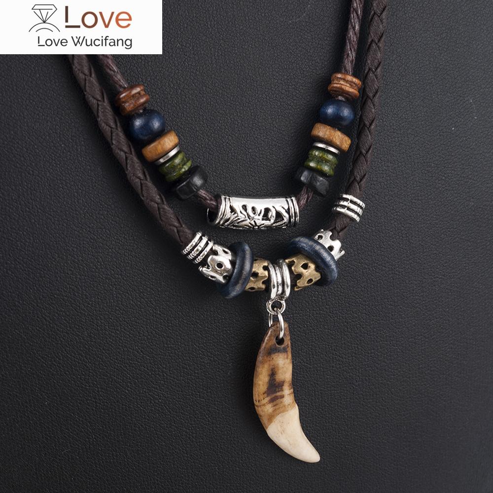 1pc Men S Bohemia Tooth Pendant Leather Beaded Weaved Necklace Christmas Gift Jewelry Statement Necklace Initial Necklace 
1pc Men S Bohemia Tooth Pendant Leather Beaded Weaved Necklace Christmas Gift Jewelry Statement Necklace Initial Necklace