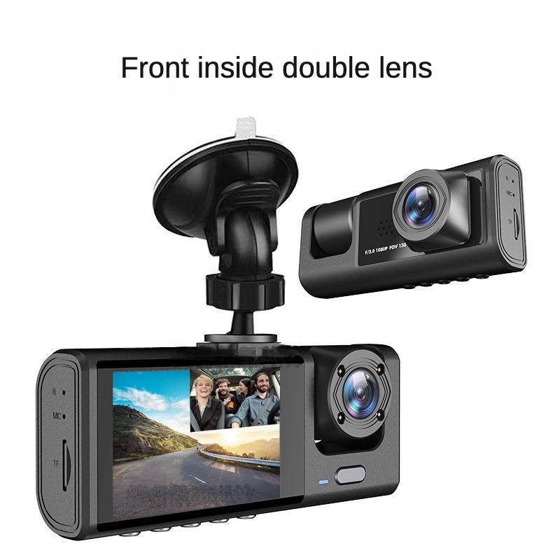 2-дюймовый автомобильный видеорегистратор с тремя камерами для полного мониторинга транспортных средств в формате 1080p HD с функцией ночного видения, черный Standard dual lenses
2-дюймовый автомобильный видеорегистратор с тремя камерами для полного мониторинга транспортных средств в формате 1080p HD с функцией ночного видения, черный Standard dual lenses