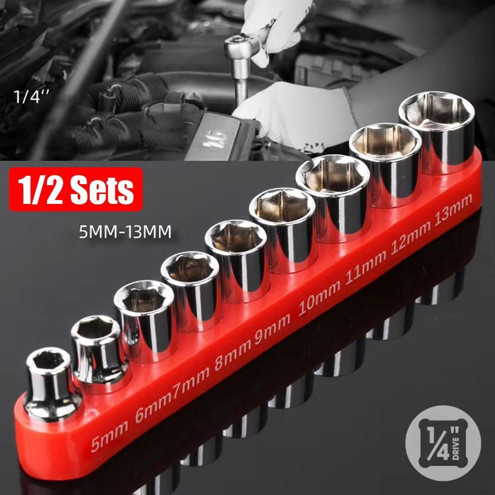 1/2Sets 9Pcs/Set Nut Removal Tool Hex Sockets Spanners Wrench Sleeve For Ratchet/Power Dril Conver 2 Sets
1/2Sets 9Pcs/Set Nut Removal Tool Hex Sockets Spanners Wrench Sleeve For Ratchet/Power Dril Conver 2 Sets